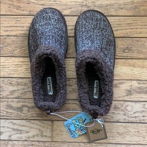 Sketchers Blissful Knits hard soles knit shoes.